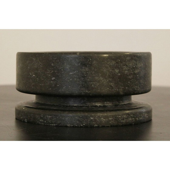 Image 1 of Vintage black marble ashtray by Angelo Mangiarotti Italy 1970s