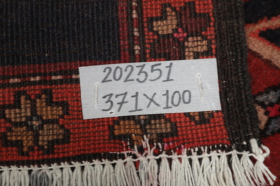 Image 1 of Original hand-knotted Persian carpet Ardebil Old 371 X 100 Cm Top condition