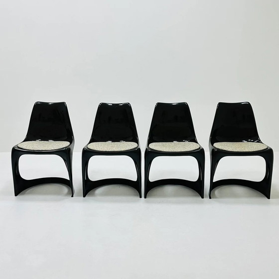 Image 1 of Denmark 1970S 4 X Space Age Dining Chair Designed By Steen Ostergaard For Paul Cadovious