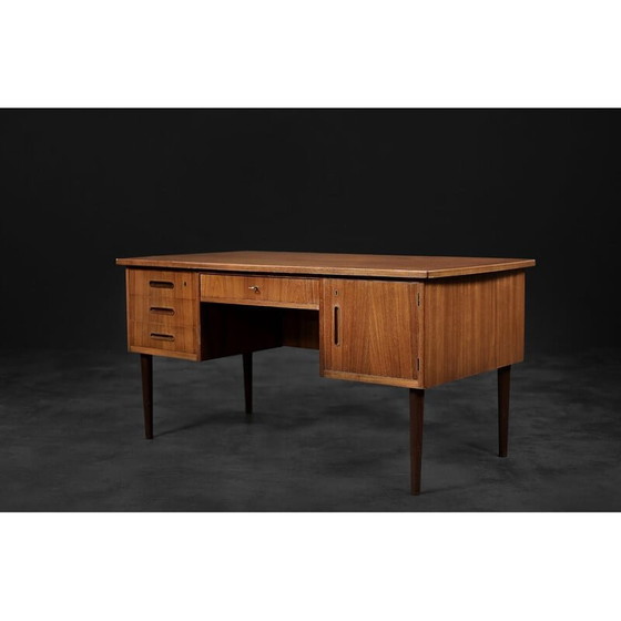 Image 1 of Vintage Danish Scandinavian teak bilateral desk, 1960s