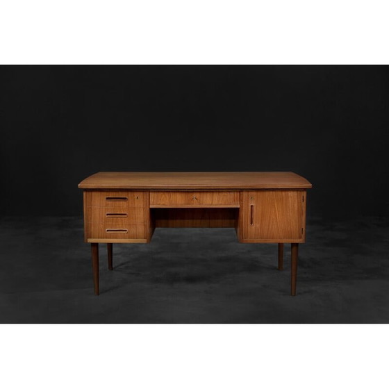 Image 1 of Vintage Danish Scandinavian teak bilateral desk, 1960s