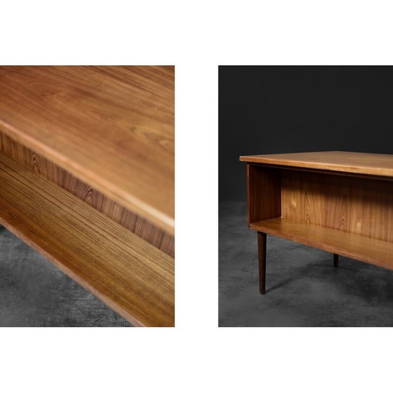 Image 1 of Vintage Danish Scandinavian teak bilateral desk, 1960s