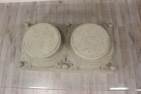 Image 1 of Table basse en verre Vintage Marbre Granit