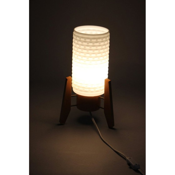 Image 1 of Vintage Rocket table lamp by Drevopodnik Humpolec, Czechoslovakia 1960s