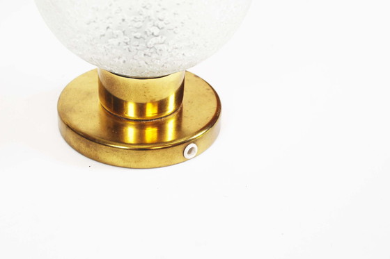 Image 1 of Pair of 1970’s Brass & glass Glass wall lights by Doria