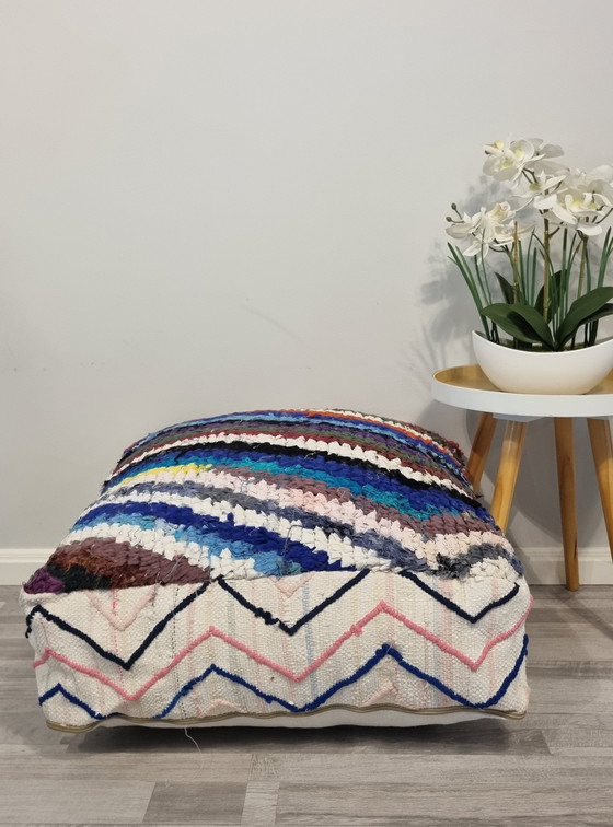 Image 1 of Beautiful Moroccan Pouf, Berber Seat Cushion.