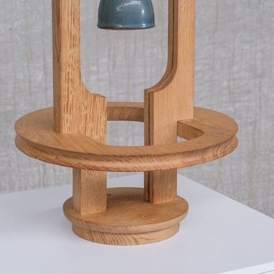 Image 1 of Vintage oak wood suspension by Guillerme et Chambron, France 1960