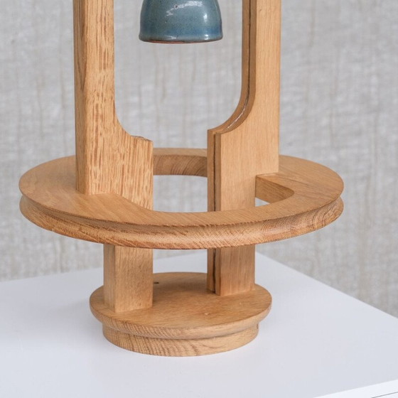 Image 1 of Vintage oak wood suspension by Guillerme et Chambron, France 1960