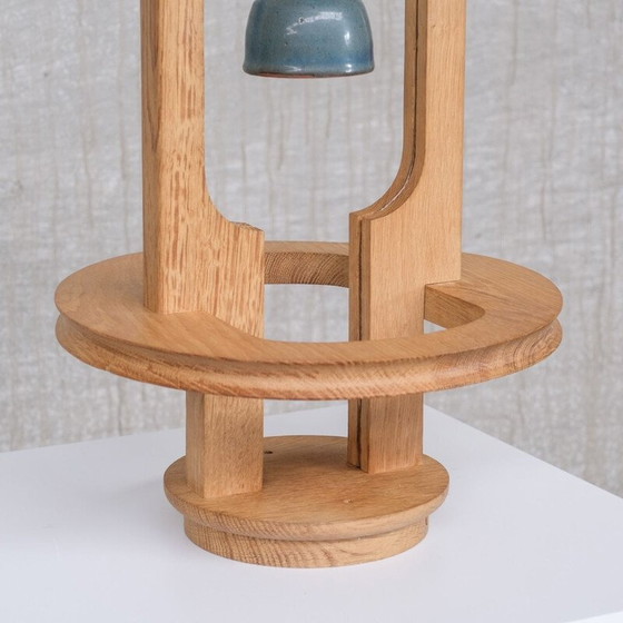 Image 1 of Vintage oak wood suspension by Guillerme et Chambron, France 1960