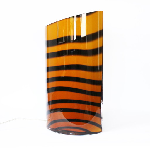 Retro Striped Glass Lamp