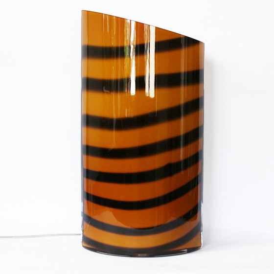 Image 1 of Retro Striped Glass Lamp