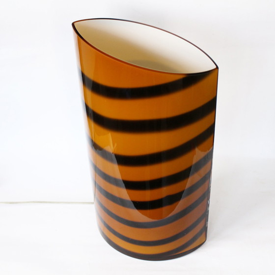 Image 1 of Retro Striped Glass Lamp