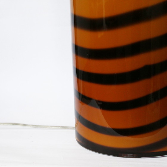 Image 1 of Retro Striped Glass Lamp