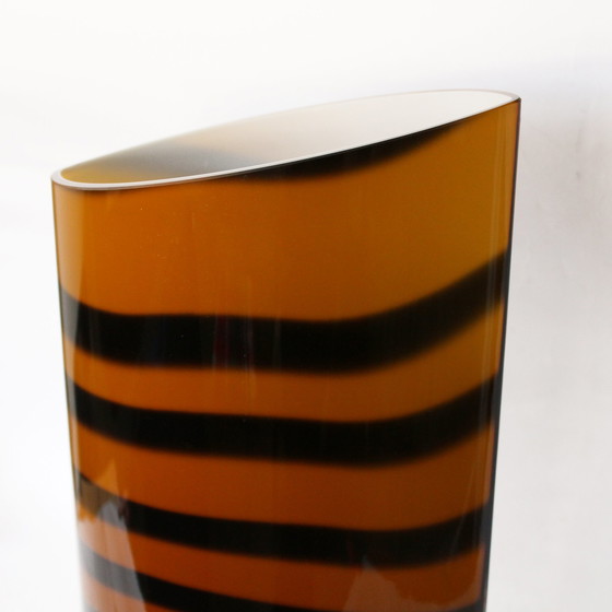 Image 1 of Retro Striped Glass Lamp