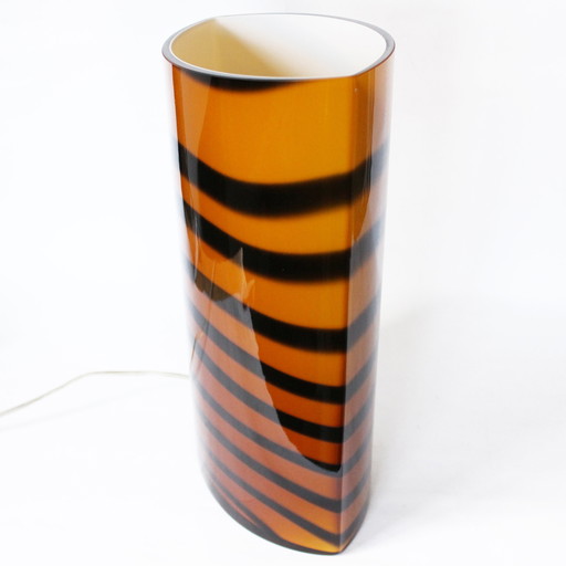 Retro Striped Glass Lamp