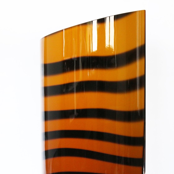 Image 1 of Retro Striped Glass Lamp