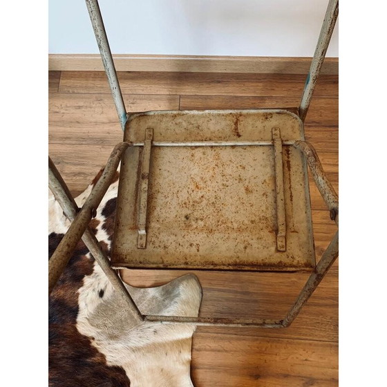 Image 1 of Set of 5 vintage metal folding chairs