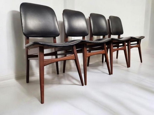 Louis V. Teeffelen 'Milaan' Dining Chairs, 1950s Dutch