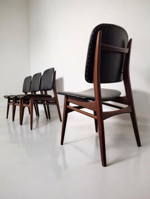 Louis V. Teeffelen 'Milaan' Dining Chairs, 1950s Dutch