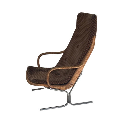 Dirk van Sliedregt for Gebroeders Jonkers - Rattan / Wicker lounge chair with cushion - Model 514c - 1950’s Dutch design