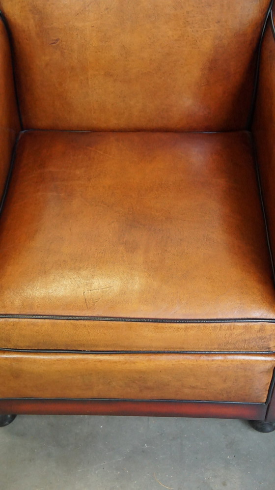 Image 1 of 2 X Sheep Leather Art Deco Armchair