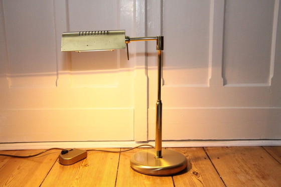 Image 1 of Lampada da tavolo in ottone con dimmer, anni '70, vintage