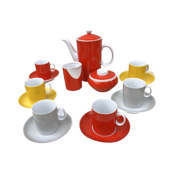 Image 1 of Coffee Service For 6 People, Milo Designed By A. Sadulski, Karolina Table Porcelain Plant, Poland, 1970S.