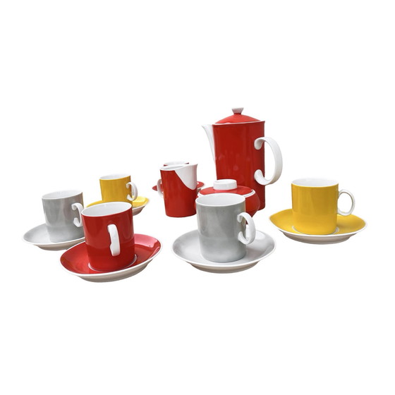 Image 1 of Coffee Service For 6 People, Milo Designed By A. Sadulski, Karolina Table Porcelain Plant, Poland, 1970S.