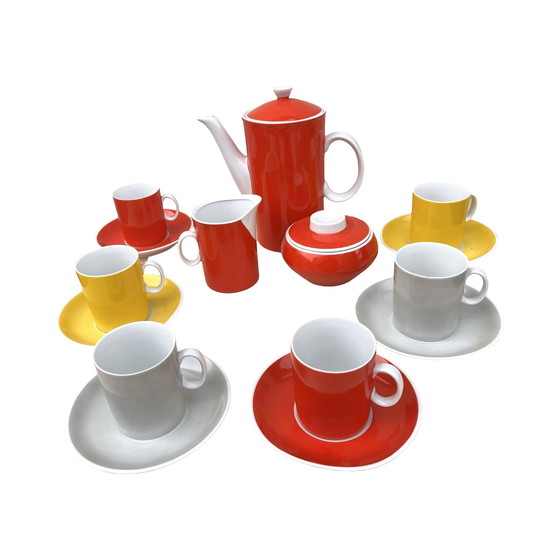 Image 1 of Coffee Service For 6 People, Milo Designed By A. Sadulski, Karolina Table Porcelain Plant, Poland, 1970S.