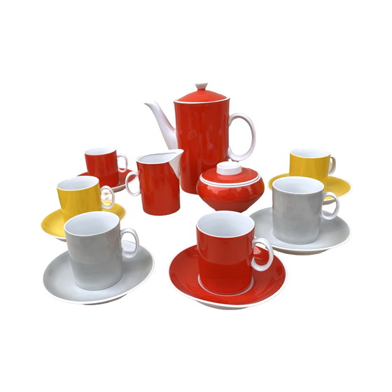 Image 1 of Coffee Service For 6 People, Milo Designed By A. Sadulski, Karolina Table Porcelain Plant, Poland, 1970S.