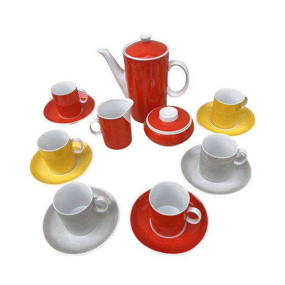 Image 1 of Coffee Service For 6 People, Milo Designed By A. Sadulski, Karolina Table Porcelain Plant, Poland, 1970S.