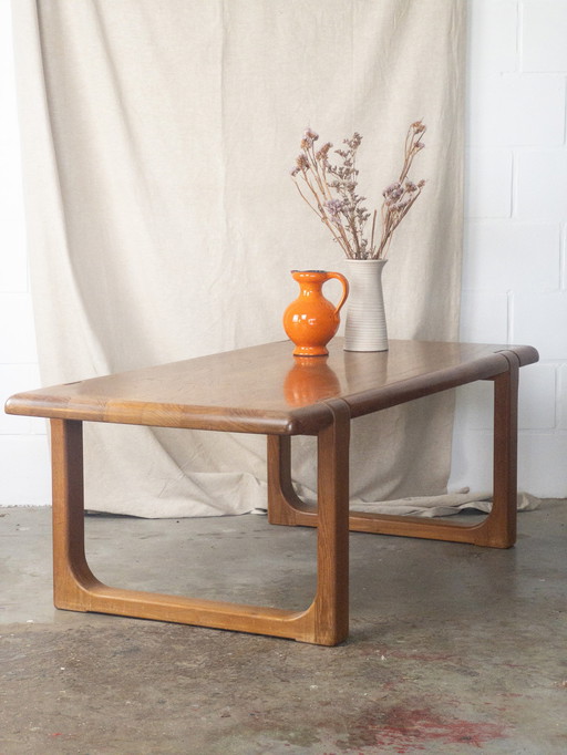 Niels Bach Table basse danoise vintage, bois massif