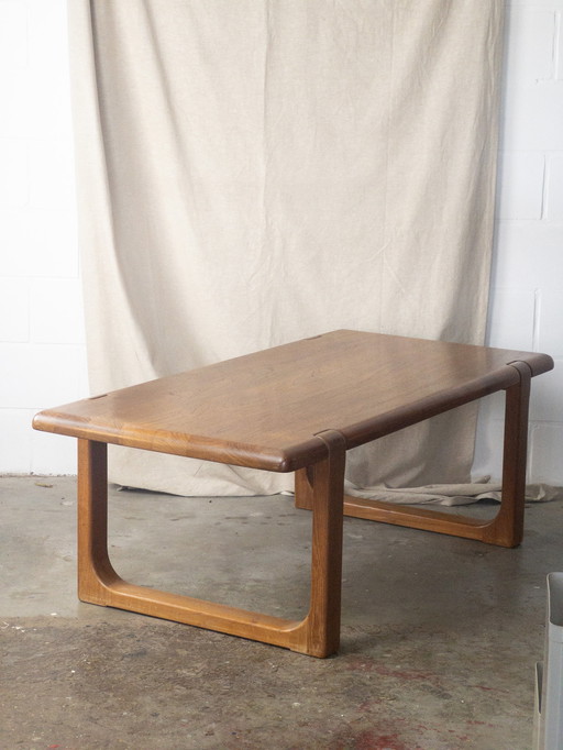 Niels Bach Table basse danoise vintage, bois massif