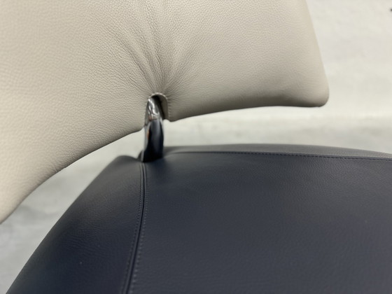 Image 1 of Sillón Leolux Pallone Senso Cuero Azul Gris