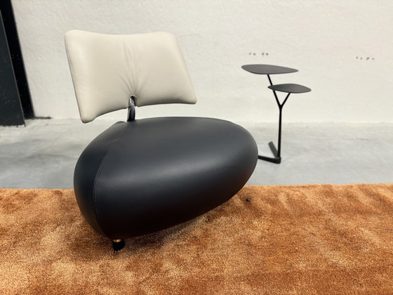 Image 1 of Sillón Leolux Pallone Senso Cuero Azul Gris