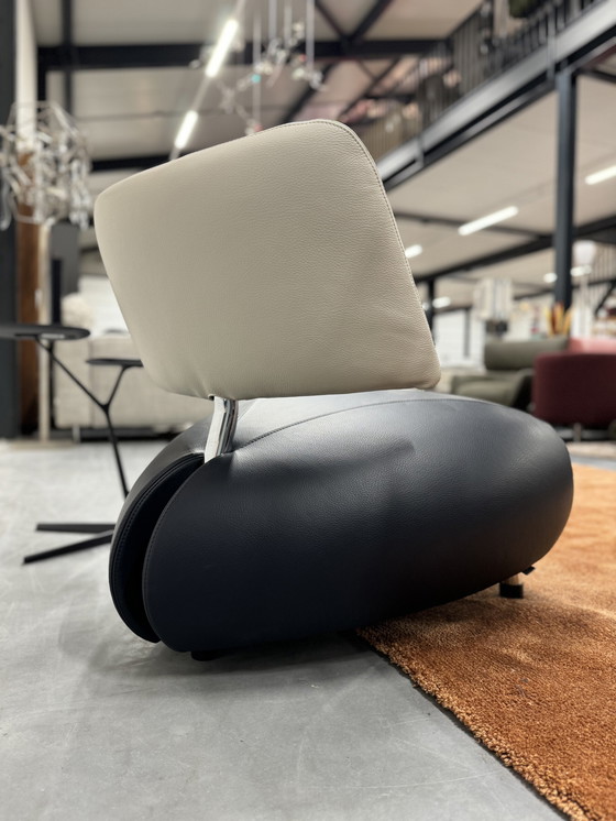 Image 1 of Sillón Leolux Pallone Senso Cuero Azul Gris