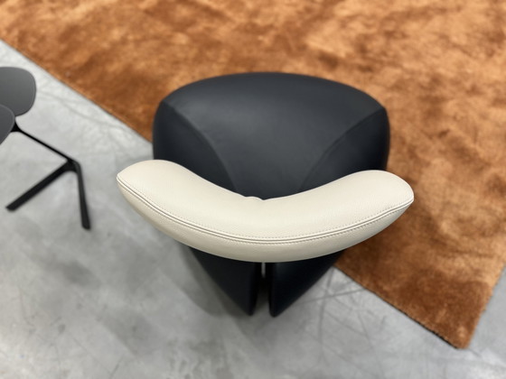 Image 1 of Sillón Leolux Pallone Senso Cuero Azul Gris