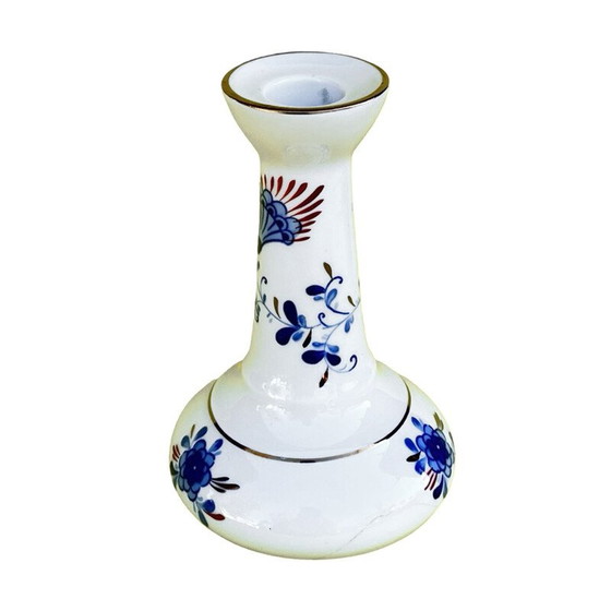 Image 1 of Vintage cobalt porcelain candle holder for Wallendorfer Porzellan, Germany 1970