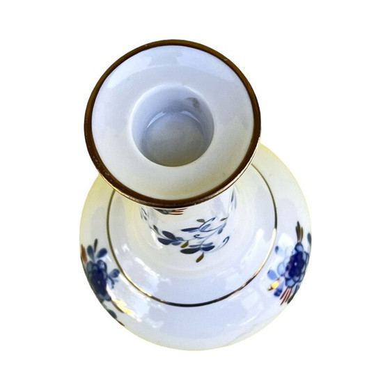 Image 1 of Vintage cobalt porcelain candle holder for Wallendorfer Porzellan, Germany 1970