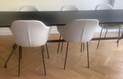 8x designer dining chairs