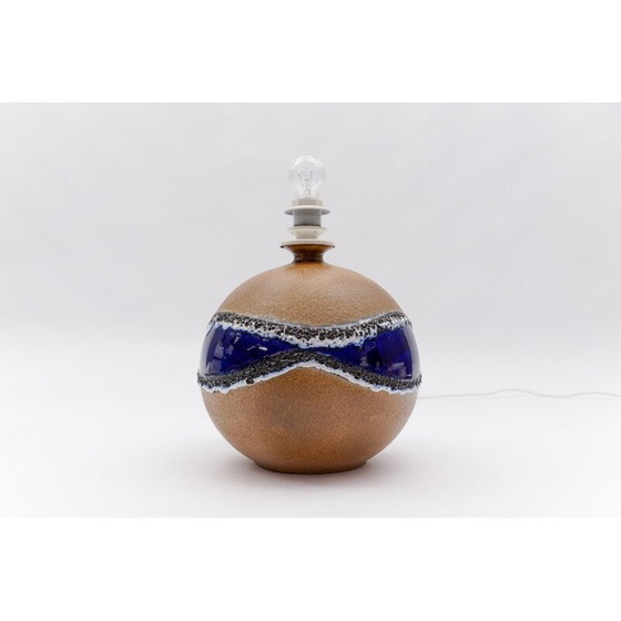 Image 1 of Vintage ceramic globe table lamp base for Leola, 1960