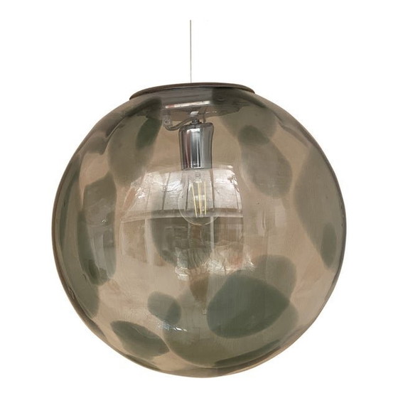 Image 1 of 1990S Contemporary Olive-Green And Transparent Sphere In Murano Glass