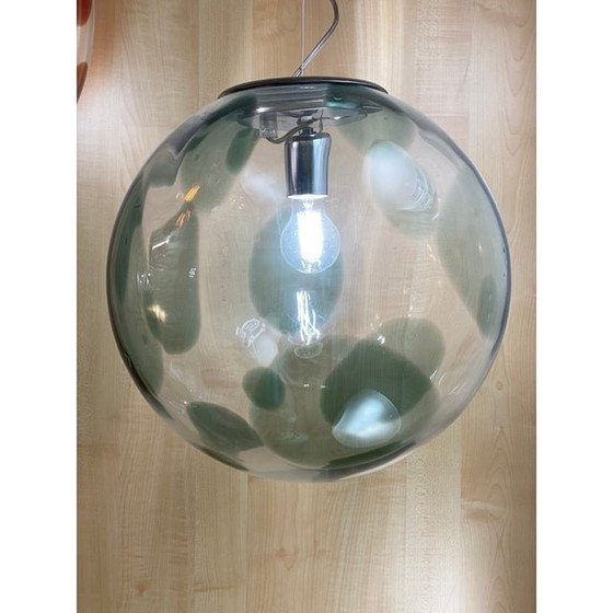 Image 1 of 1990S Contemporary Olive-Green And Transparent Sphere In Murano Glass