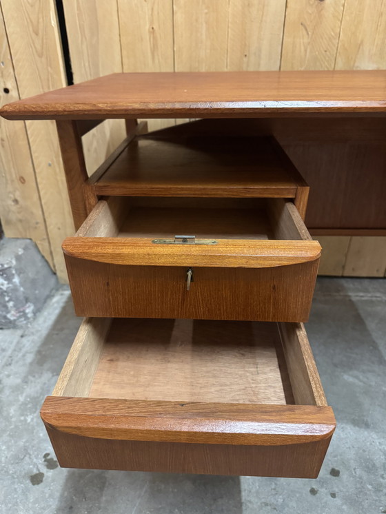 Image 1 of Teak desk by Gunnar Nielsen for Tibergaard, 1960s