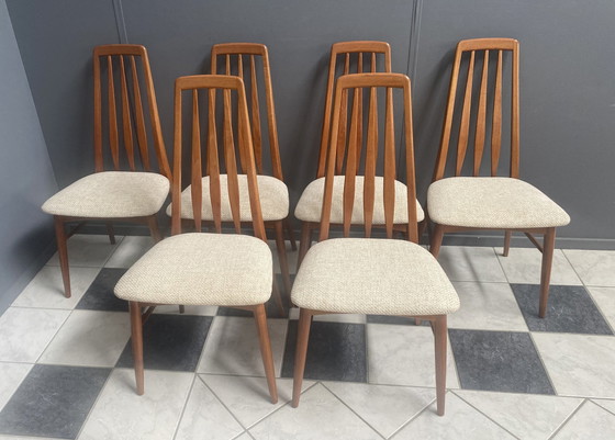 Image 1 of 6 Dining Chairs By Niels Koefoed For Hornslet Denmark 1960S