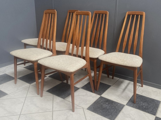 Image 1 of 6 Dining Chairs By Niels Koefoed For Hornslet Denmark 1960S