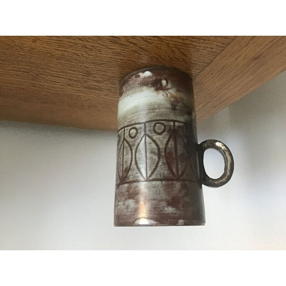Image 1 of Vintage ceramic pitcher by Jacques Pouchain