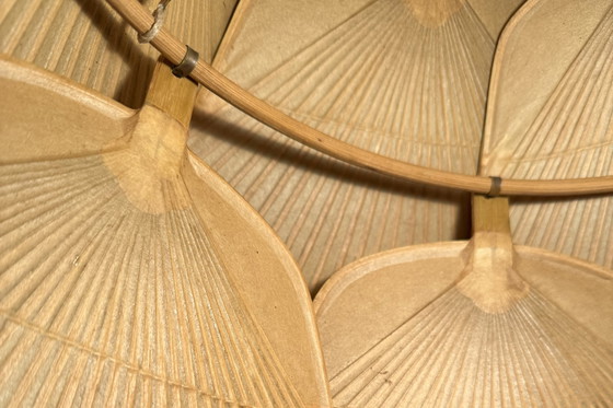 Image 1 of Beautiful Uchiwa ‘Ju Yon’ Chandelier By Ingo Maurer, Germany, 1970S