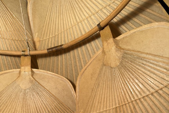 Image 1 of Beautiful Uchiwa ‘Ju Yon’ Chandelier By Ingo Maurer, Germany, 1970S