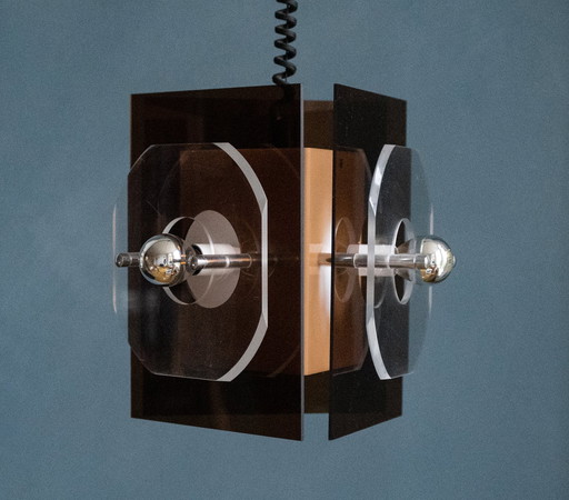 Retro Plexiglass Pendant Lamp By Herda Amsterdam